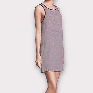 Paige Women’s Mia Tank Dress XS Graphic Stripes Rich Burgundy Feminine NWOT